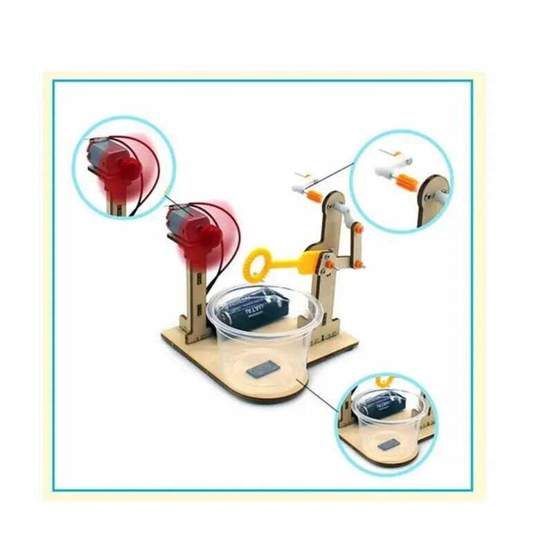 DIY ประกอบของเล่นปริศนาไม้ฟองเครื่องฟิสิกส์ของเล่น Mechanical ชุดของเล่น