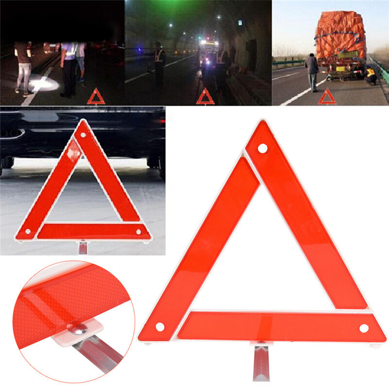 1Pc di Avvertimento Riflettente Segno Triangolo Pieghevole Auto Pericolo di Ripartizione