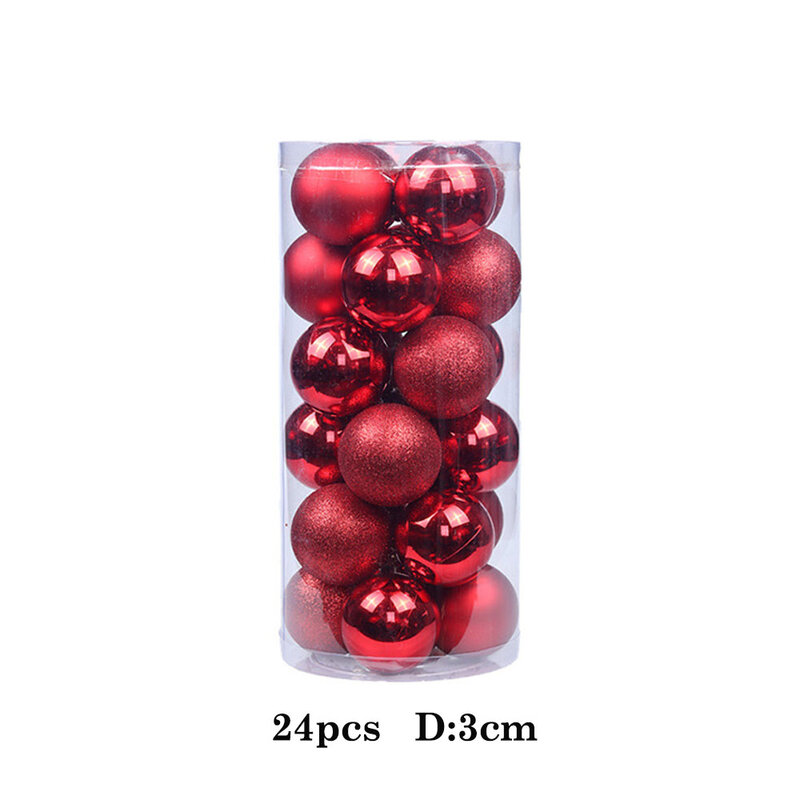 24 шт., декоративные шарики для рождественской елки, 3 см
