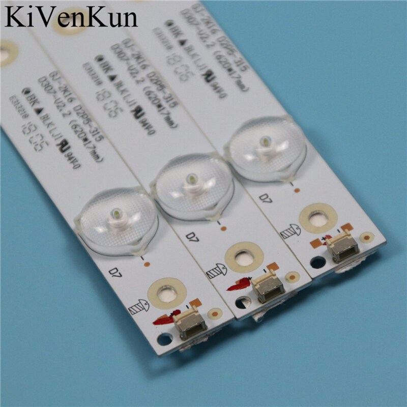 7 lâmpada 620 mm led backlight tiras para sony KDL-32R330D barras kit tv led linha banda hd lente GJ-2K16 D2P5-315 D307-V2.2 lb32080 v0