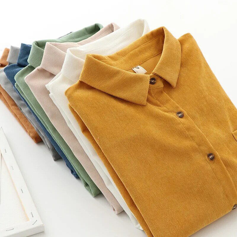 MRMT-camisa de manga comprida de veludo feminino, jaqueta solta, bolso com todas as partidas, jaqueta nova, 2022