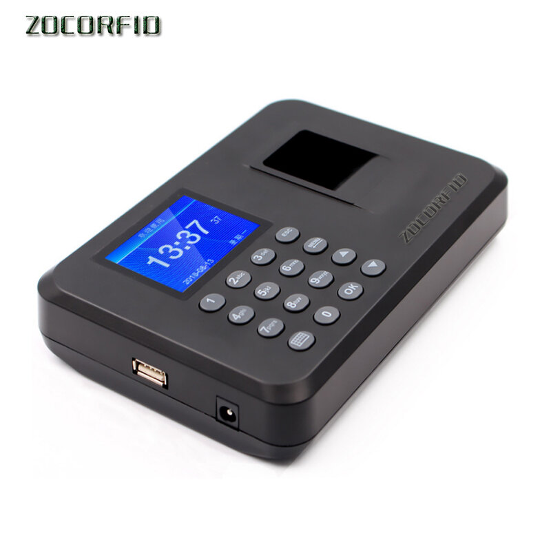 Sistema de asistencia en más idiomas, dispositivo de grabadora de empleado, reloj de tiempo de oficina, huella dactilar, contraseña USB, asistencia biométrica