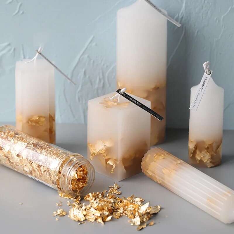Velas perfumadas hechas a mano, lámina dorada de cera de 2g, materiales de bricolaje, decoración de Mousse, suministros para hacer velas