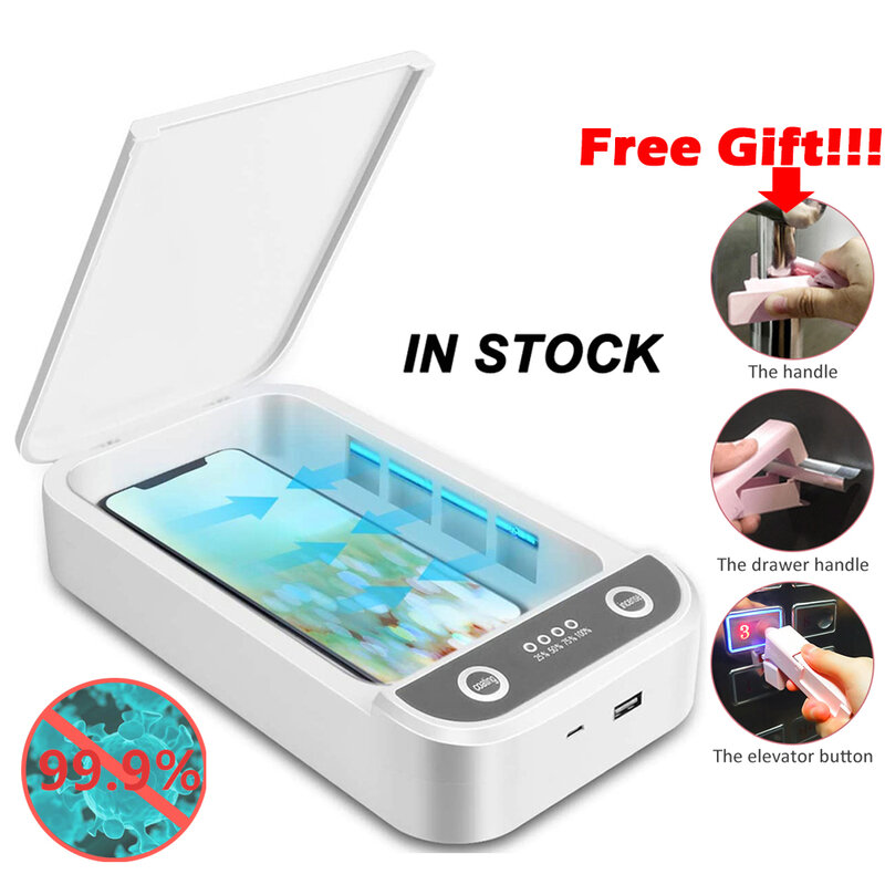 Portable 5V UV Phone Sterilizer Box Cell Phone Disinfector Personal Sanitizer Jewelry Ultraviolet Watch Disinfect Cabinet Gift
