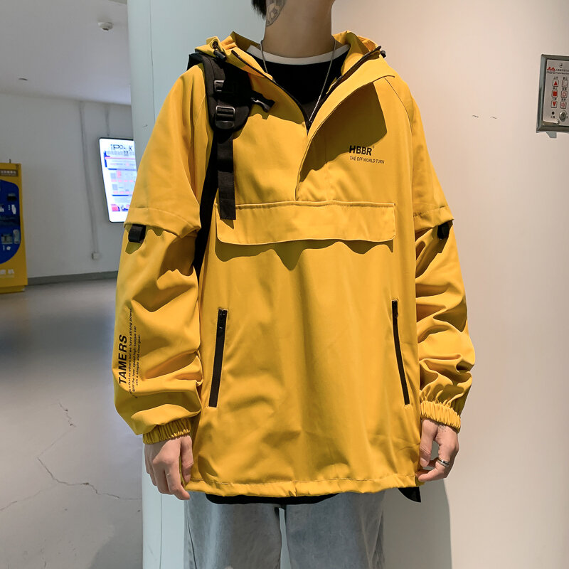 Men Streetwear Jackets Hip Hop Bomber Jacket 2023 Man Harajuku Muti Pockets Cargo Outwear Harajuku Overcoat