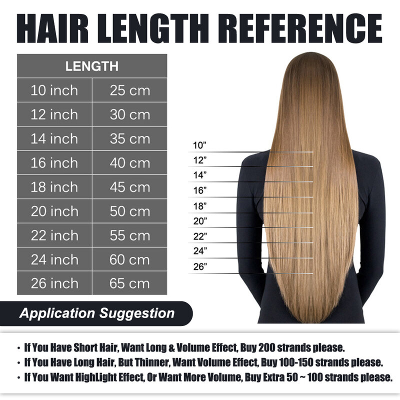 Fairy Remy Hair-extensiones de cabello humano de 0,5g/hebra, microanillo Remy Real de 12/14 pulgadas, pelo de queratina preunido liso