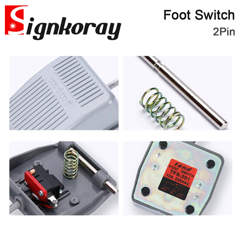 SignkoRay Footswitch Foot Momentary Control Switch Electric Power Pedal for Laser Marking Machine