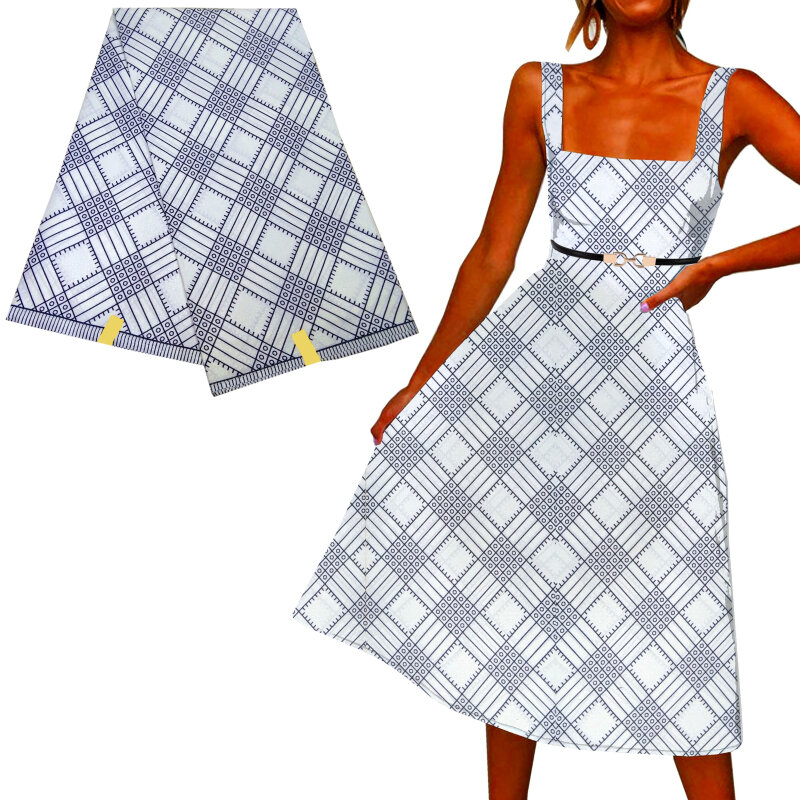 100% Polyester Naaien Afrikaanse Tissus Voor Party Dress 6 Yards Afrikaanse Wax Print Stof Prints Ankara Afrikaanse Stof