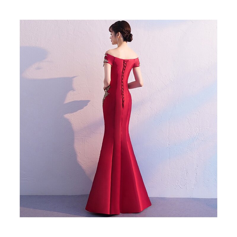 Qipao – robe longue de forme sirène, tenue de soirée orientale, Style chinois, mode, Sexy, cheongsam, S-XXL