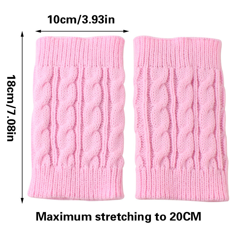 Winter Thick Warm Knitted Leg Warmers Socks Boot Cover Stripe For Women Lace Stretch Boot Leg Cuffs Boot Socks Calf Protection