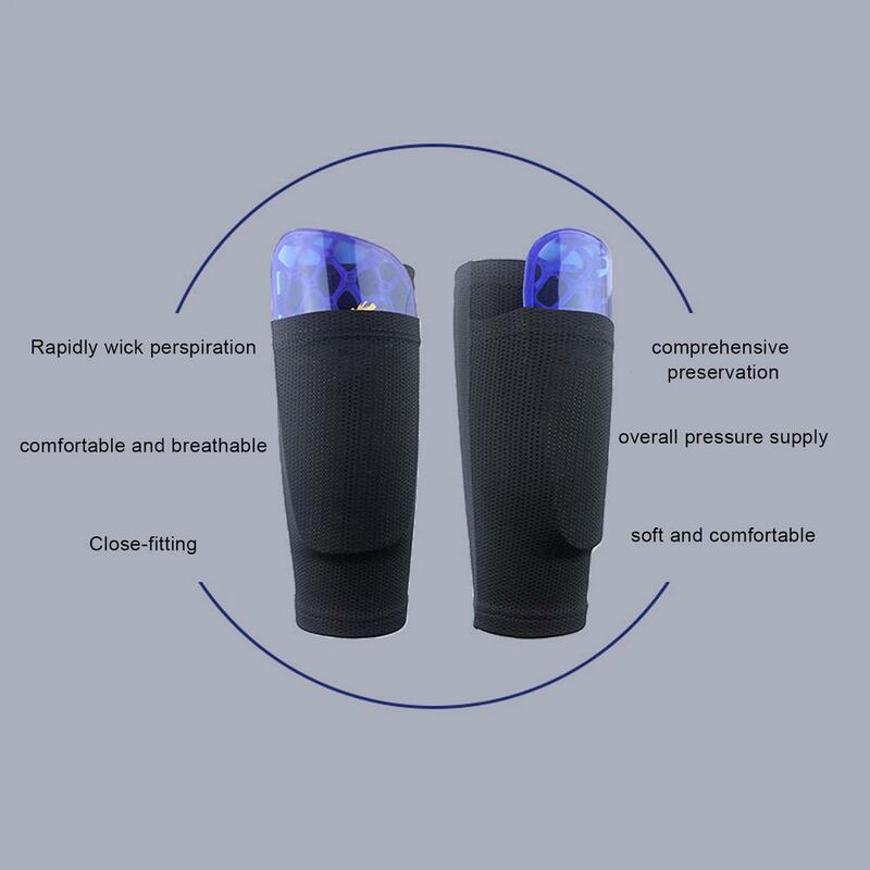 1 paio di calzini protettivi da calcio parastinchi che supportano la resistenza all'usura estensibile dello stinco con tasca