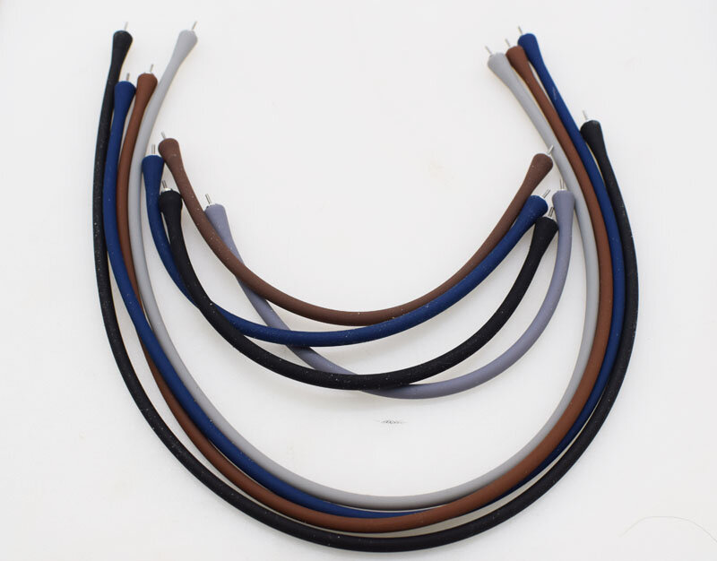 Collier et bracelet en silicone pour la fabrication de bijoux à bricoler soi-même, noir, gris, marron, bleu, 1 ensemble