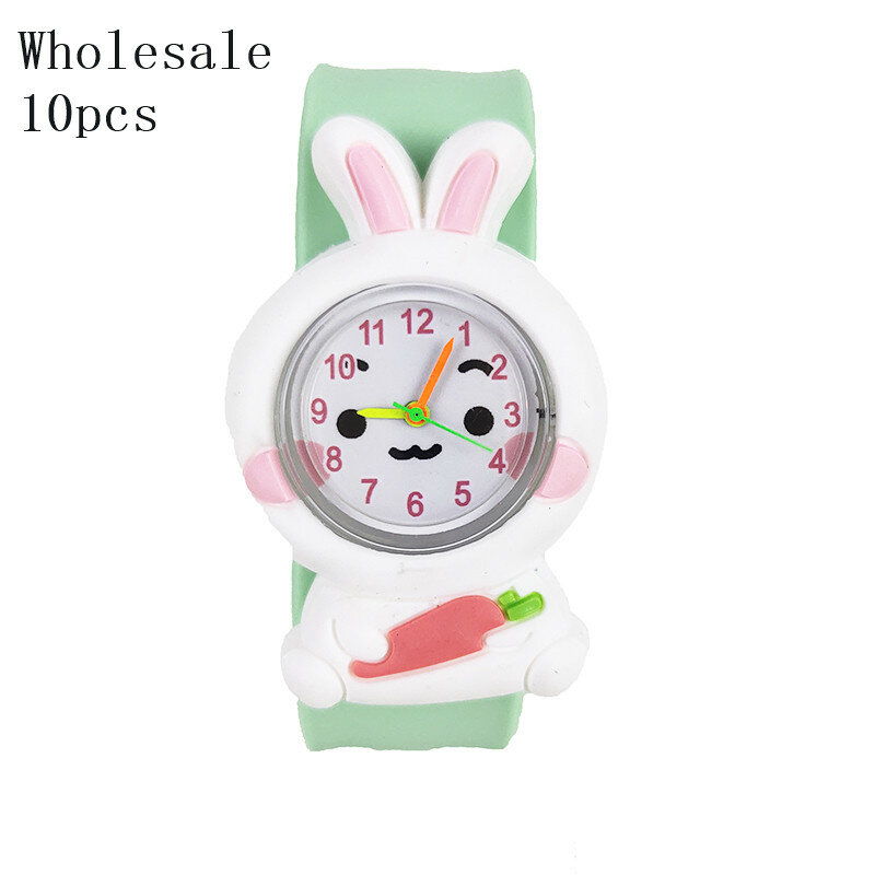 Kinder Uhr Cartoon Kaninchen Rettich Spielzeug Uhr Jungen Mädchen Uhr Kinder für Student Geburtstag Weihnachten Geschenke Großhandel 10 stücke