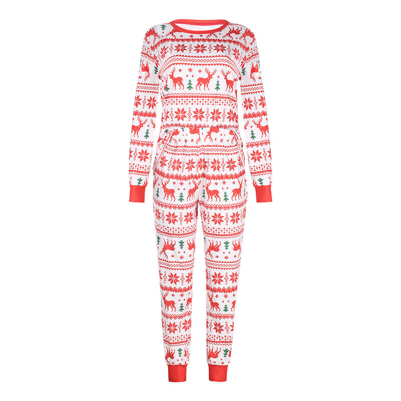 Rockwickline novo outono & inverno pijama feminino natal algodão retalhos normcore/minimalista férias estilo solto pijamas