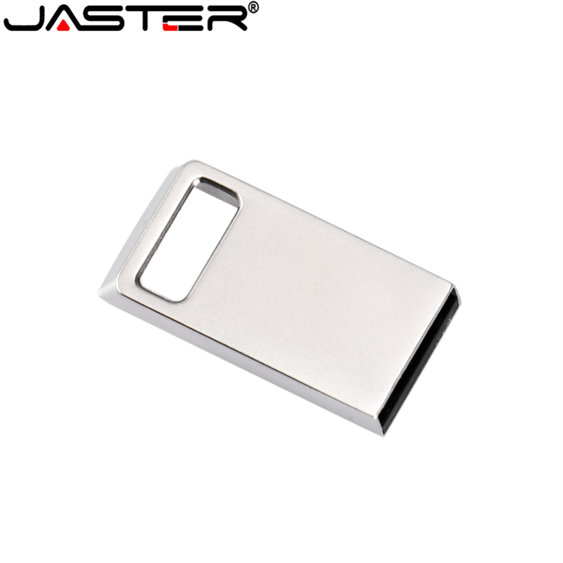 Jaster Super Mini Metall Pen Drive USB-Flash-Laufwerk 64GB 32GB 16GB 8GB 4GB Pen drive wasserdicht Silber Memoriy USB-Stick Freund GIF