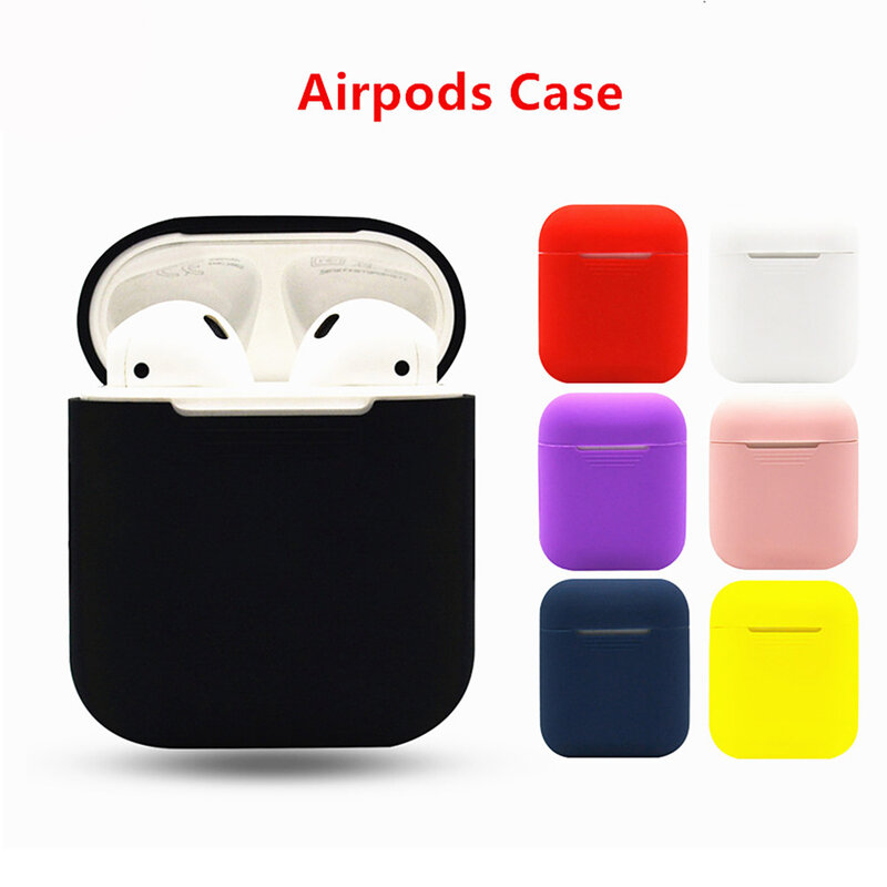애플 시계 airpods 케이스 커버에 대 한 실리콘 상자 airpod 이어폰에 대 한 보호 shockproof 케이스 울트라 얇은 피부 공기 포드 케이스