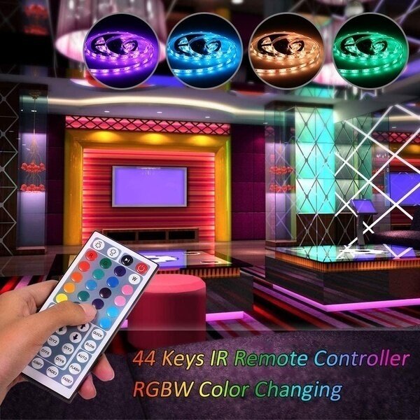 12 فولت RGB شرائط مصباح مجموعة LED متعدد الألوان تغيير لون ضوء الشريط مع 44key تحكم عن بعد إضاءة ديكورية للحزب