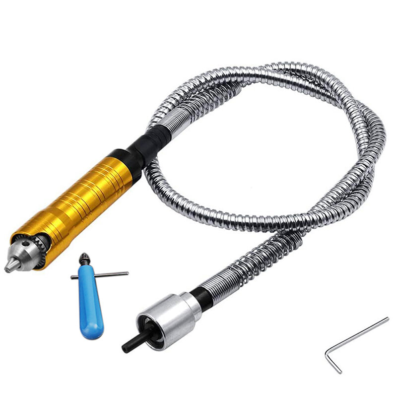 Eje Flexible para amoladora eléctrica, con Cable de extensión de mango de Portabrocas de 0,3-6,5mm para herramienta de amoladora rotativa de taladro eléctrico