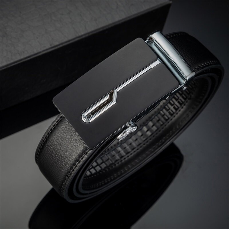 110cm-160cm Automatic Buckle Man Belt Genuine Leather Designer Fashion For Luxurious Cowhide High Quality Brand Belt For Man