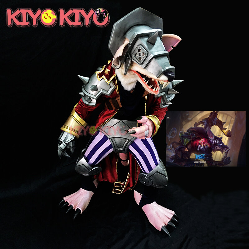 KIYO-KIYO lol cosplay os tudors twitch a praga rat cosplay traje adereços conjunto completo personalizado