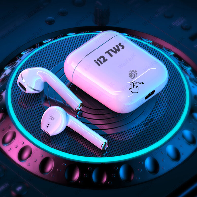 Oryginalne Apple-AirPods i12 TWS słuchawki bezprzewodowe słuchawki Bluetooth słuchawki douszne sportowe zestaw głośnomówiący z ładowaniem Box dla iPhone Android
