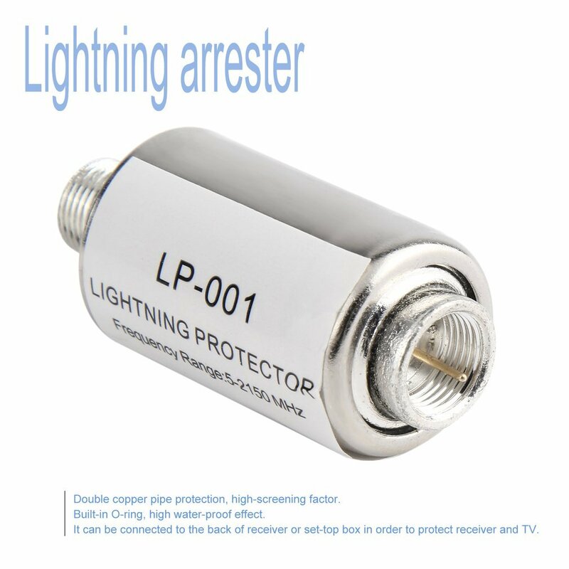 5-2150MHz Lightning Arrester Low Insertion Loss Surge Protecting Devices For CB Ham Receiver & TV Lightning-proof Gadgets