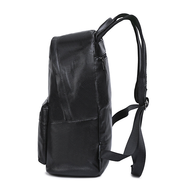 Mochila masculina de couro de vaca multifuncional, bolsa de viagem para negócios com novo design de bolsa de ombro à prova d'água para laptop