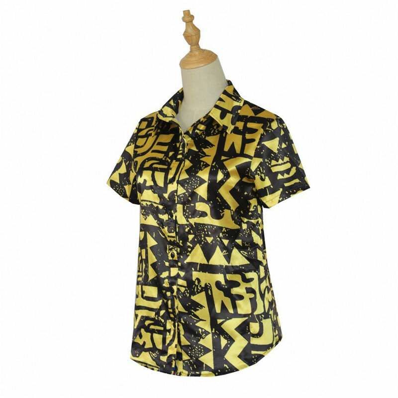 Camisa de manga curta t camisa de manga curta blusa camisa feminina camisa de jim hopper 3d impressão amarela