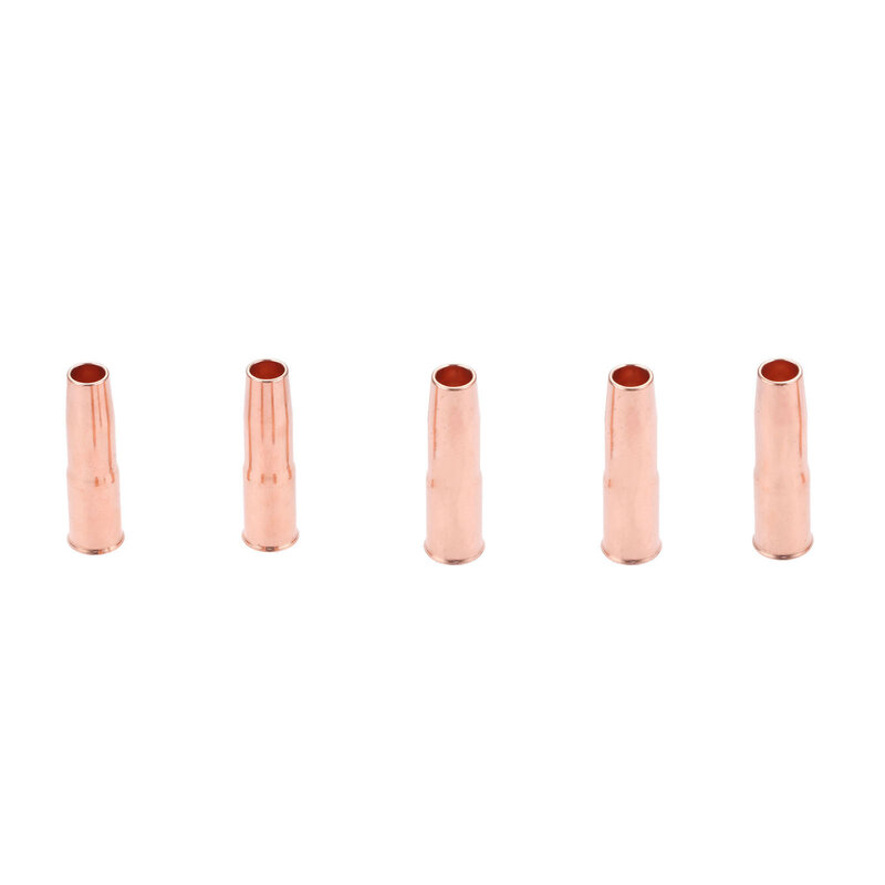 Boquillas de soldadura Mig de 5 piezas, boquillas de Gas de 22-50 1/2 ", orificio para pistola de soldadura MIG, suministros de soldadura