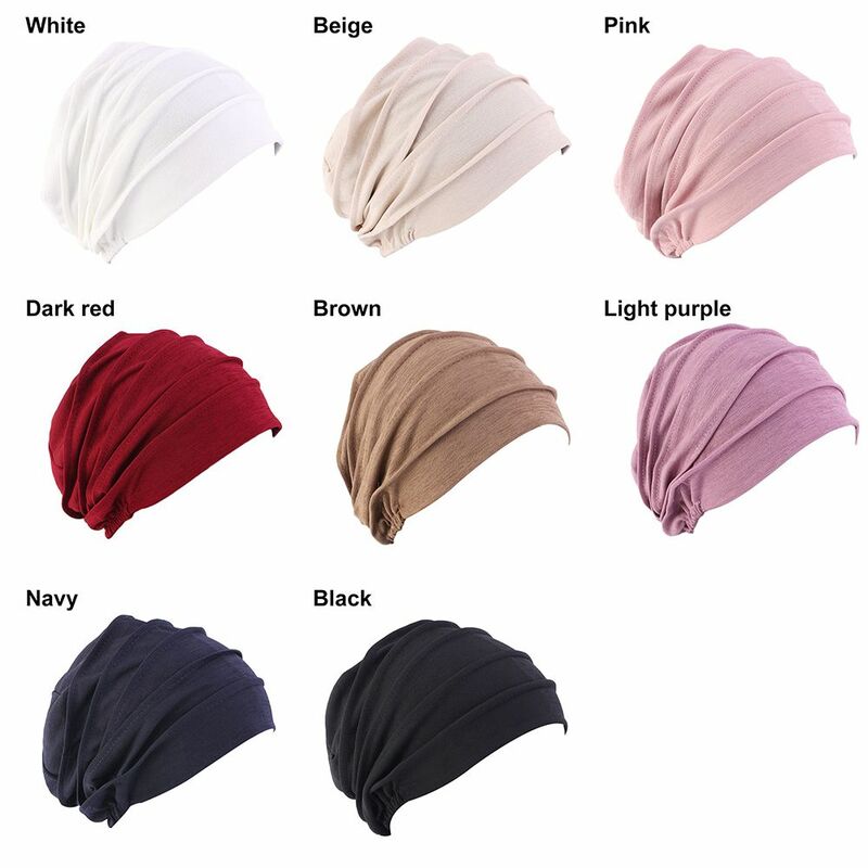 Cotton Hair Loss Headscarf Sleep Caps Winter Warm Chemo Hat Women Turban Hat Muslim Hijabs Head Wrap