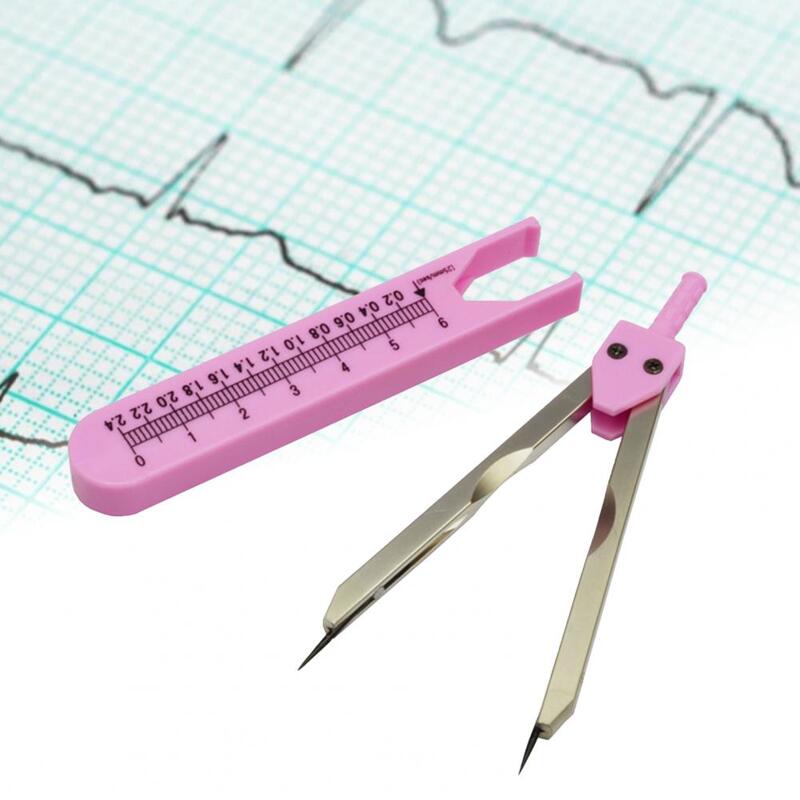 Calibradores EKG ABS ignífugos ajustables, herramienta de medición para electrocardiograma