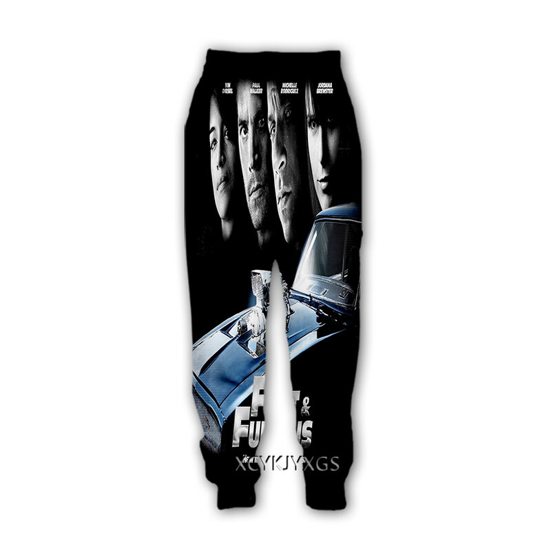 Xinchenyuan 3d rápido e furioso paul walker impressão-calças casuais sweatpants calças retas calças de jogging calças k52