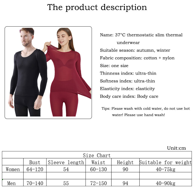 Thermal Underwear For Women Sexy Warm Long Johns For Women Seamless Winter Thermal Underwear Set Warm Thermos Clothing Women/Men