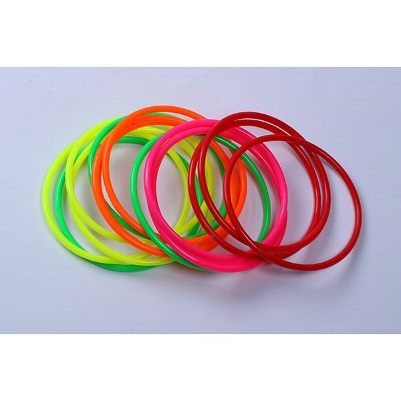 20 piezas de juguete deportivo de 6cm para niños, anillos de plástico coloridos para lanzar círculos, juguete deportivo divertido para agarrar/habilidad de movimiento