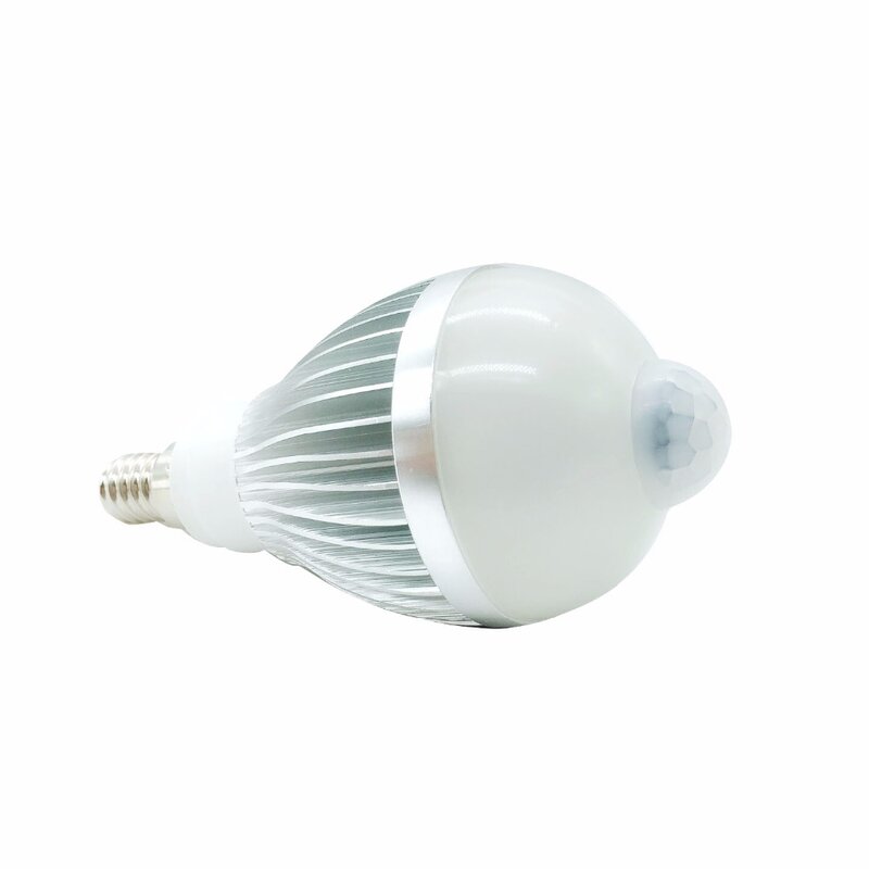 5w 7 9w pir lâmpada led AC85-265V e14 sensor de movimento led ao ar livre luz quente branco/frio whtie pir lâmpada led luzes