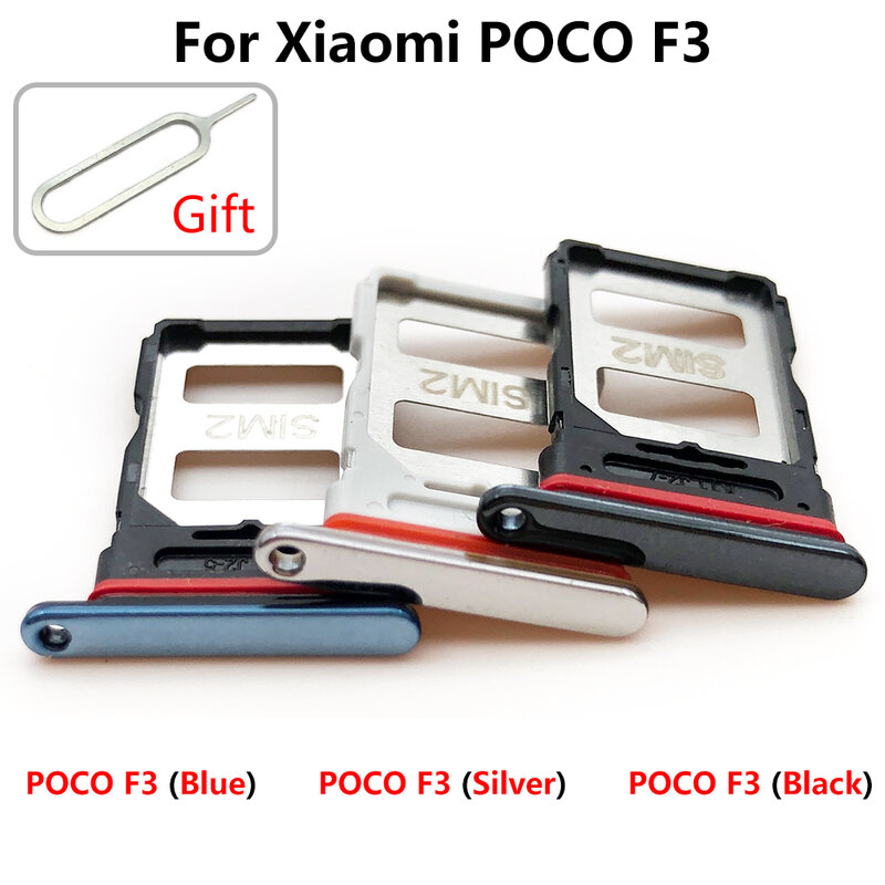 Vassoio per Sim Card per Xiaomi Poco M3/per Poco F3 Dual Micro SIM Card Slot vassoio supporto per lettore di schede SD parti