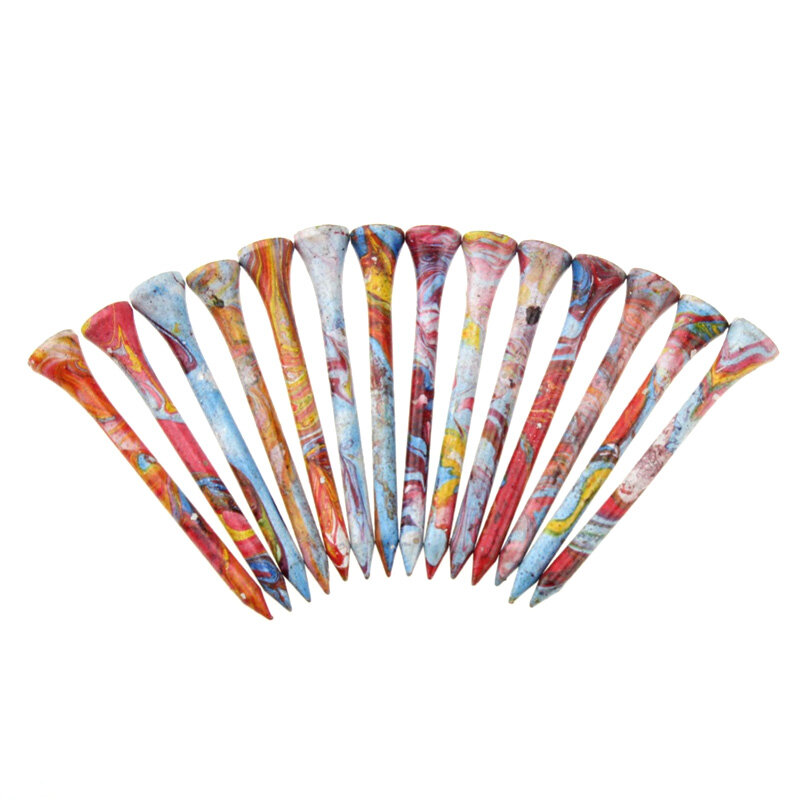 CRESTGOLF 100pcs/Pack 70mm/ 2.75" Wooden Golf Tees Golf Wood Tees Colorful Golf Wood Tees