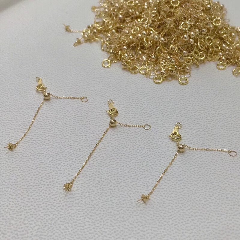 AU 750 18K kalung emas gelang gesper panjang dapat diatur