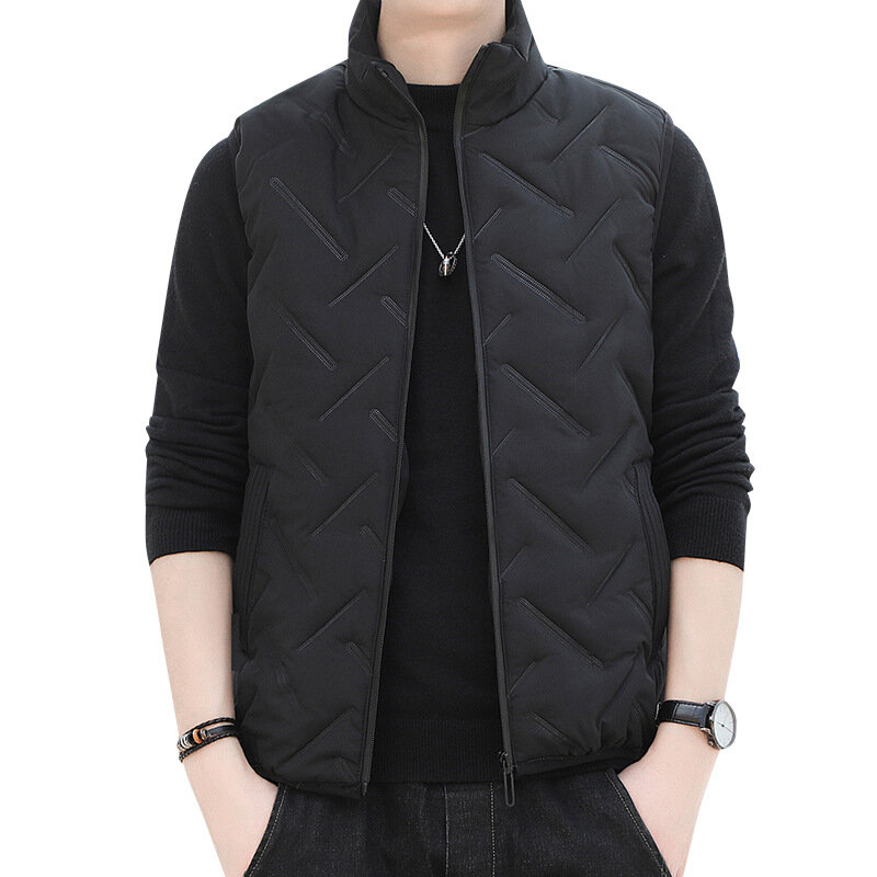 Chaleco de marca de moda para hombre, chaqueta informal sin mangas de estilo coreano, abrigos de talla M-5XL, Otoño e Invierno