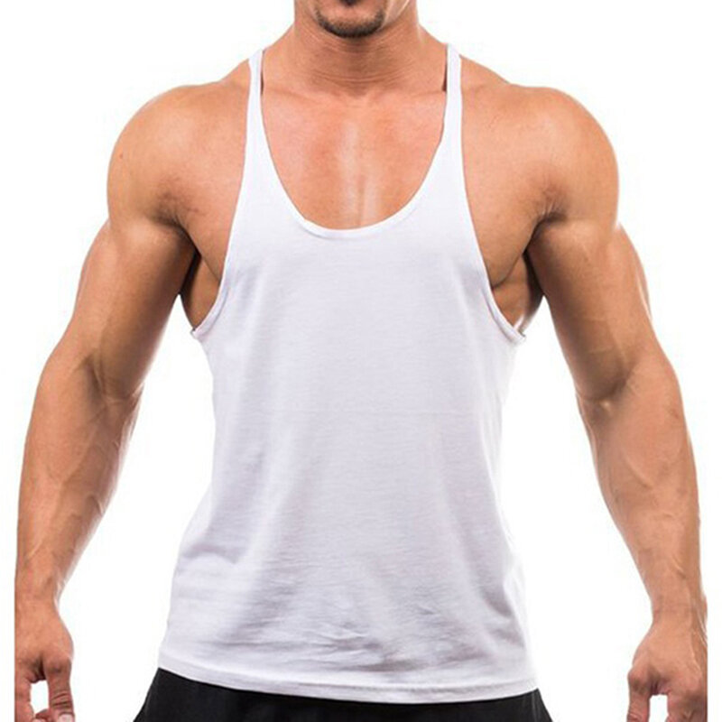 2023 Nieuwe Stijl Jogger Gym Singlet Training Bodybuilding Tank Top Vest Shirt Mouwloze Fitness Katoenen Shirt Voor Mannen Groothandel