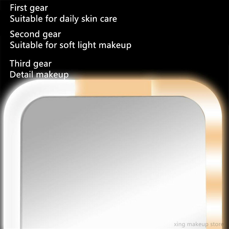 Usb充電ポータブル折りたたみled化粧鏡女性化粧ランプ化粧鏡ドロップシッピング30 #102