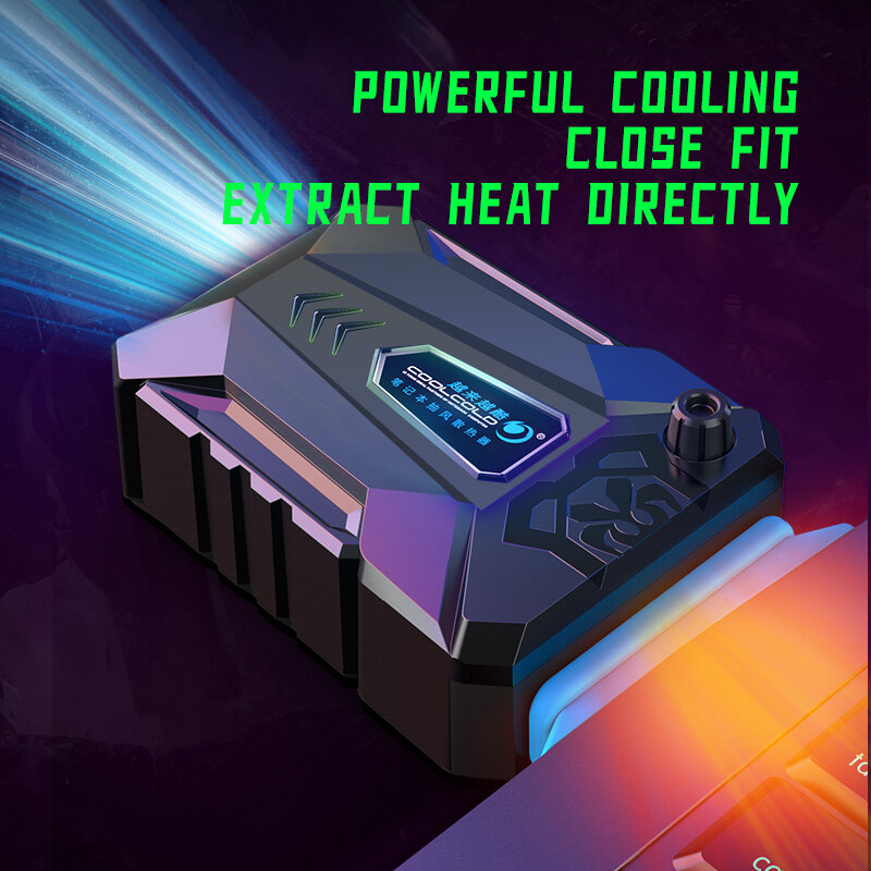 COOLCOLD — Refroidisseur externe pour ordinateur portable 15", 15.6", 17", ventilateur-extracteur USB pour refroidissement de PC