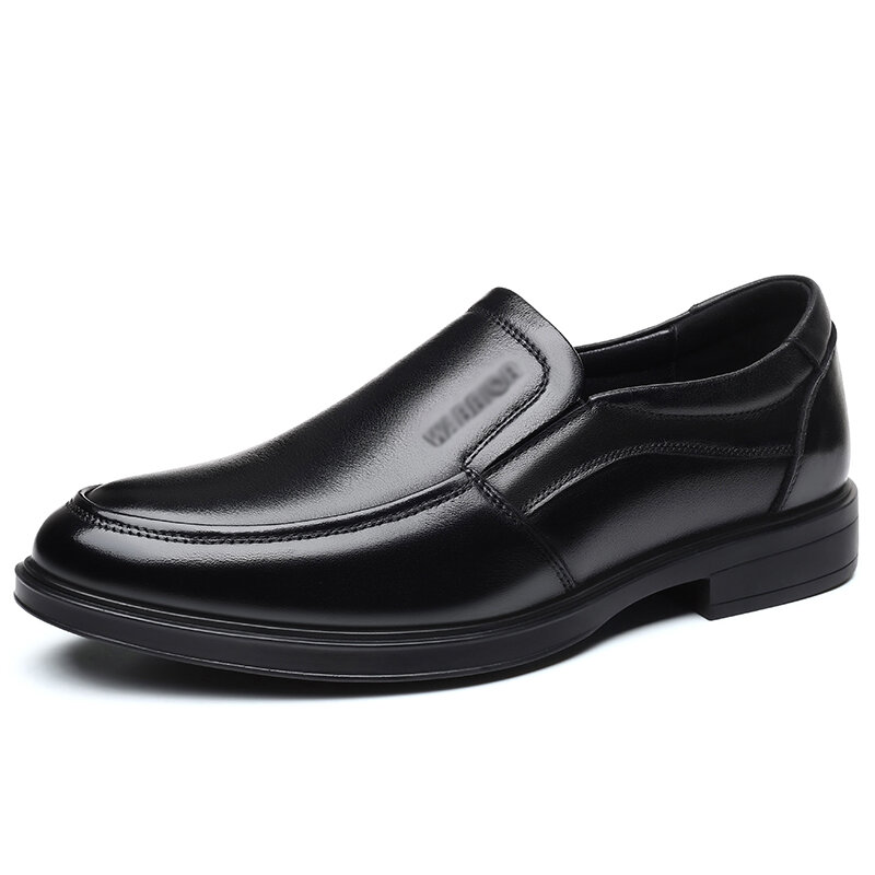 Мужские кожаные туфли в британском стиле, черные классические туфли из мягкой кожи, Нескользящие, в деловом стиле, размеры 38-44, осень 2023