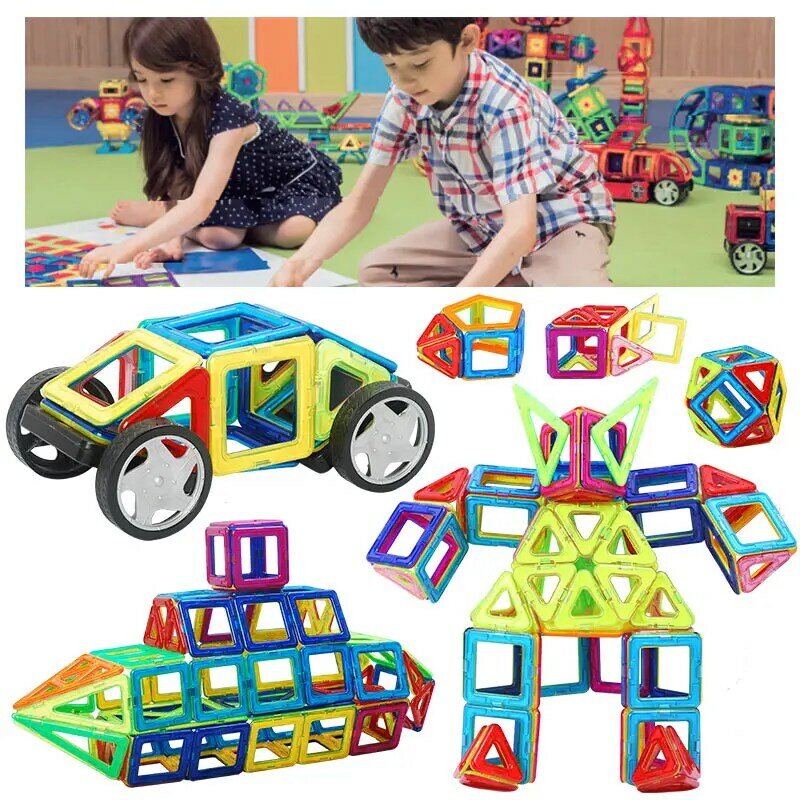 Big Size Magnetic Designer Construction Set Model & Building Toy Magnets Magnetic Blocks Educational Toys For Children