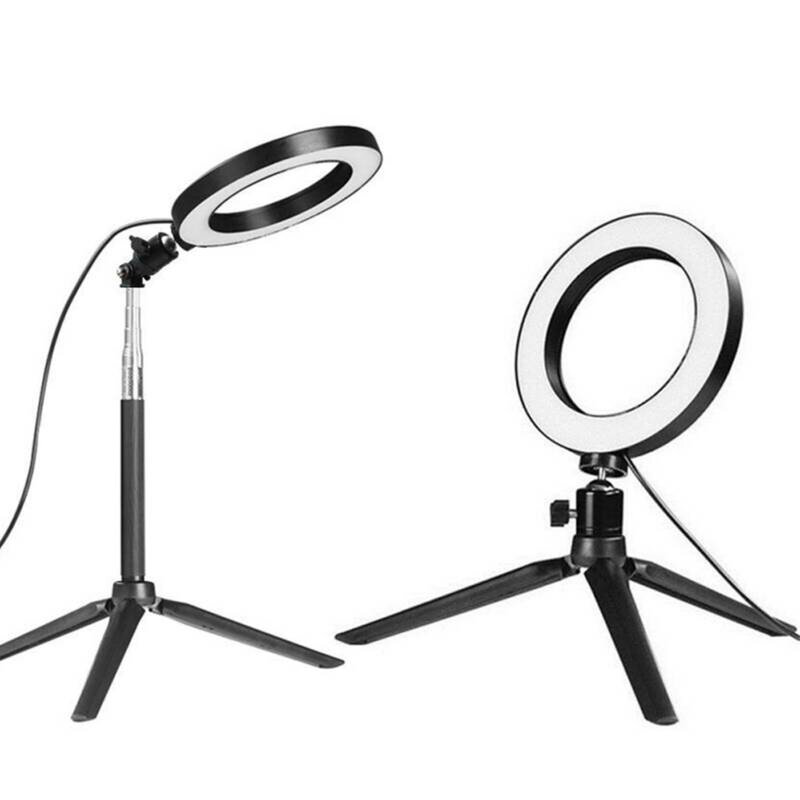 Anel de luz usb 12w 20cm, para estúdio de fotografia, lâmpada led para vídeo, maquiagem, com bluetooth, controle remoto, suporte de alumínio