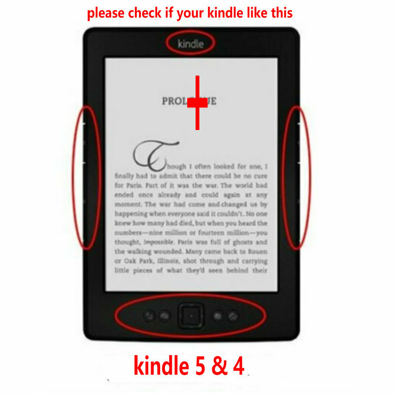 Capa de couro para Amazon Kindle, E-Book Reader, 4 5, 6 ", não apto para Kindle Touch, 1Pc