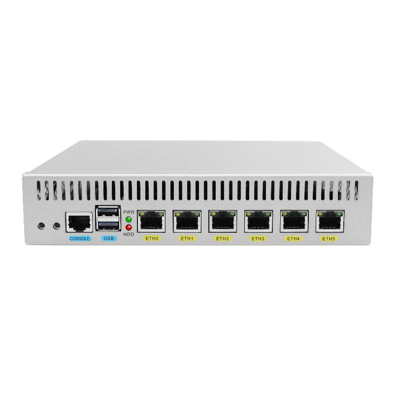 BKHD Firewall Mikrotik Pfsense VPN Network Security Appliance Router PC Intel Atom D525,(6LAN/2 usb2.0/1COM/1VGA/FAN) Intel Nic