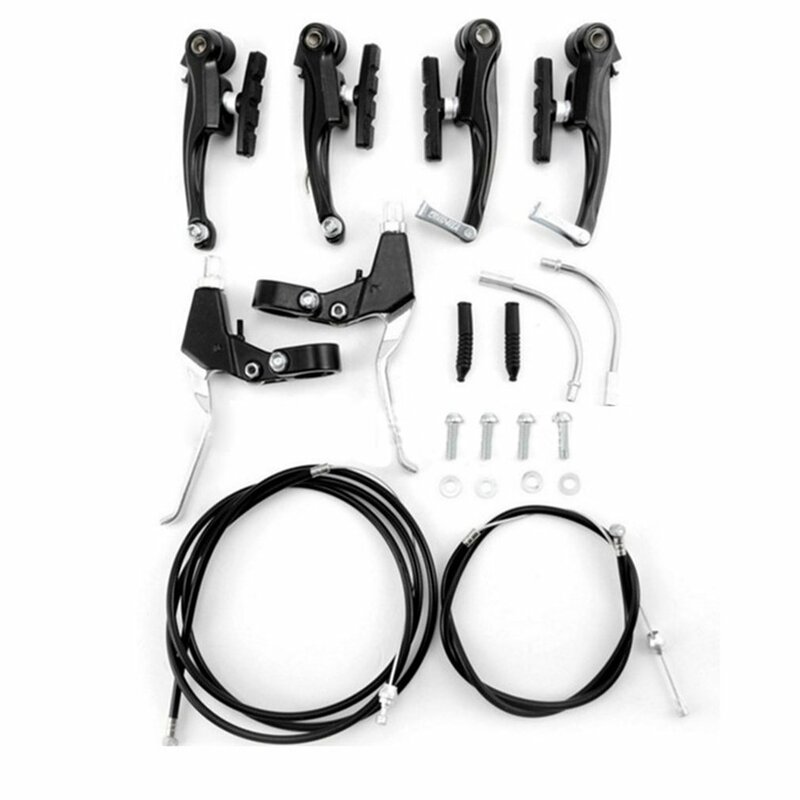 NEW Complete Mtb Alloy Bicycle Mountain Bike V Brake And Lever And Cable (Front + Rear) Set Brake Sensitivity