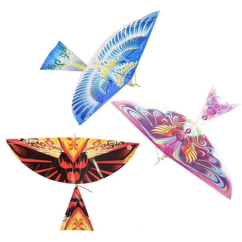 1pc Big Bird Kite bambini Flying Bird aquiloni Windsock giocattoli da esterno giocattoli di stoffa da giardino per elastico uccello volante regalo per bambini H6h8
