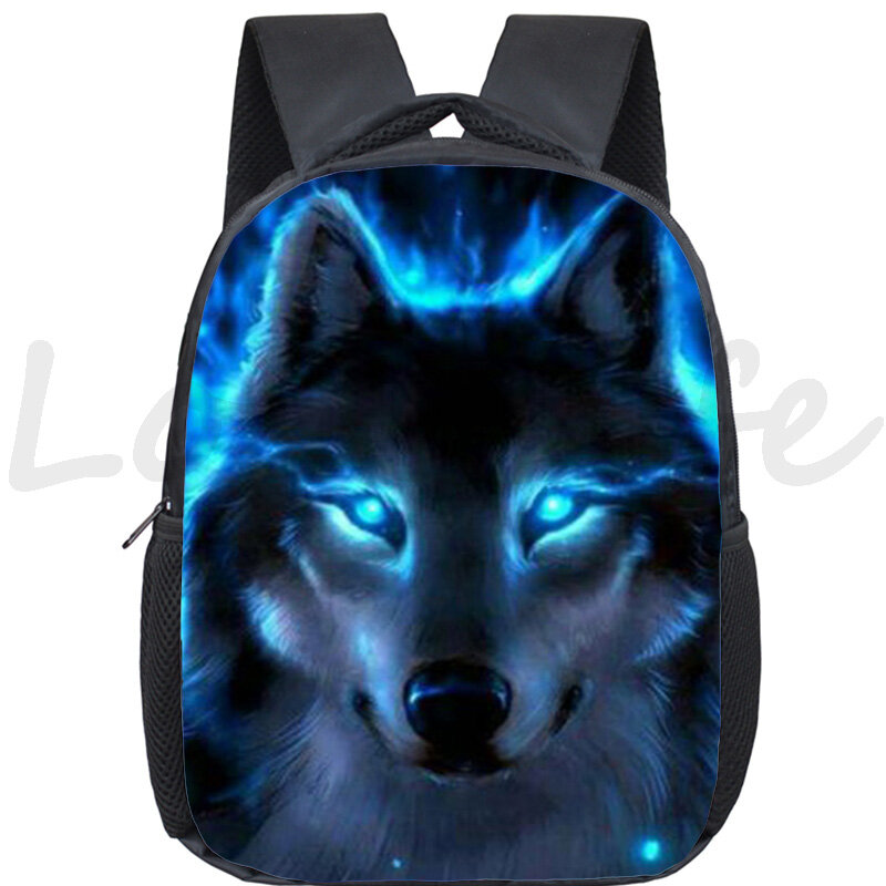 Рюкзак для мальчиков и девочек, с объемными изображениями льва и волка